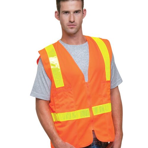 Unisex USA Made  22Surv-Y Class 2 ANSI High Vis Surveyor Safety Vest Thumbnail