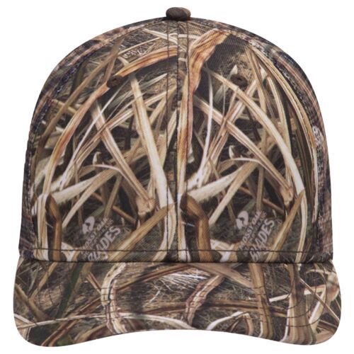 OTTO CAP® Mossy Oak Camouflage Superior Polyester Twill 6 Panel Low Profile Mesh Back Trucker Hat Thumbnail