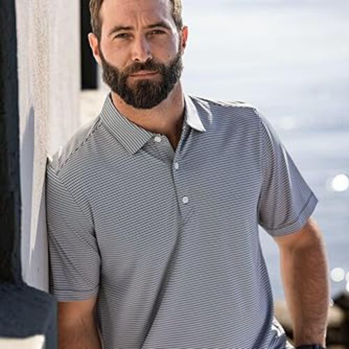 Cutter & Buck Forge Eco Double Stripe Stretch Recycled Mens Polo Thumbnail