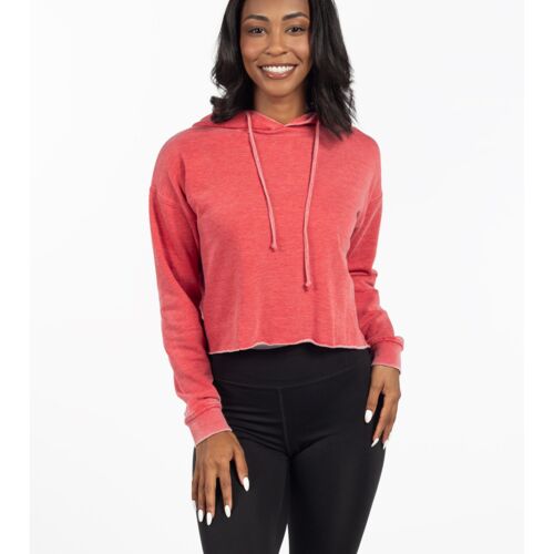 Ladies' Burnout Campus Hooded Sweatshirt Thumbnail