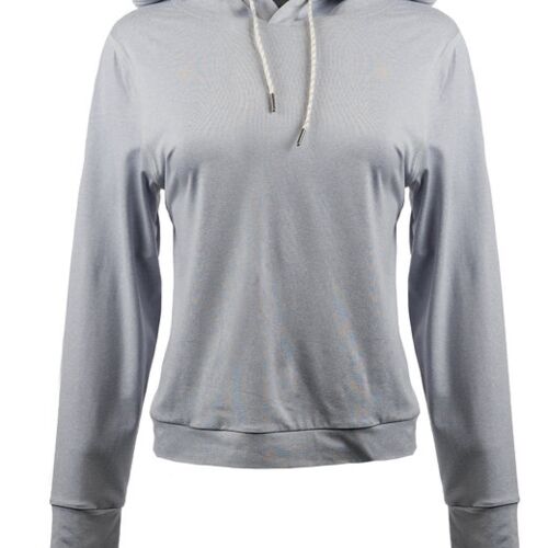 Ladies' Modest Crop Hooded Sweatshirt Thumbnail