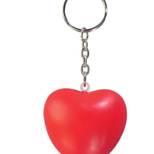 Heart Shape Stress Ball Keychain Thumbnail