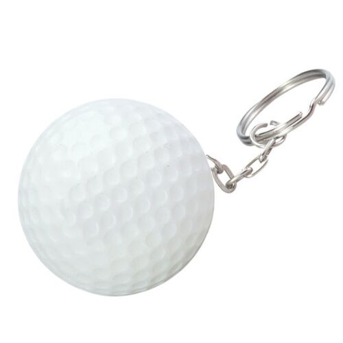 Golf Ball Shape Stress Ball Keychain Thumbnail