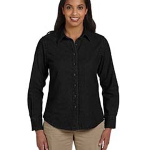 Ladies' Long-Sleeve Denim Shirt Thumbnail