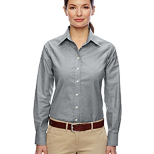 Ladies' Long-Sleeve Oxford with Stain-Release Thumbnail
