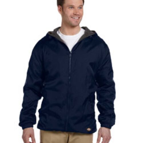 Men's Fleece-Lined Hooded Nylon Jacket Thumbnail