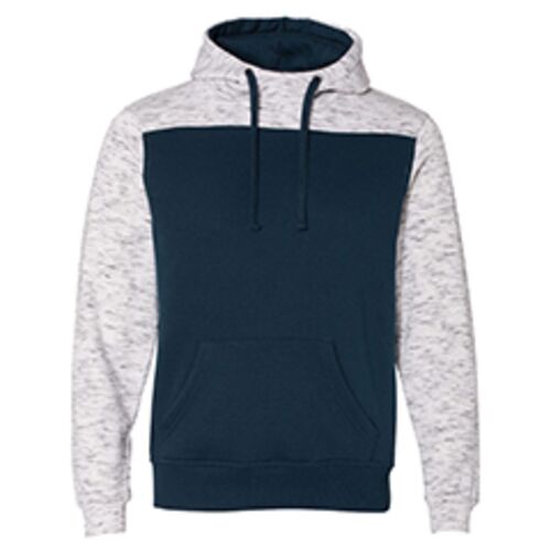 Adult Melange Color Blocked Hooded Sweatshirt Thumbnail