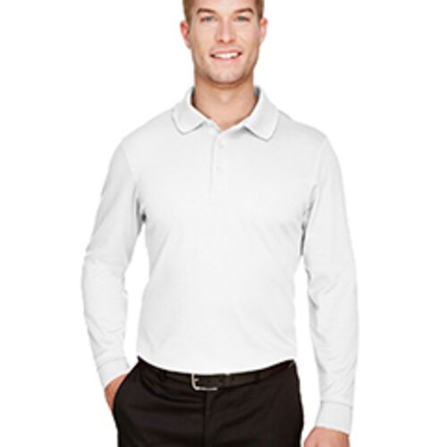 CrownLux Performance® Tall Plaited Long Sleeve Polo Thumbnail