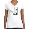 Women's Fine Jersey V-Neck Tee Thumbnail